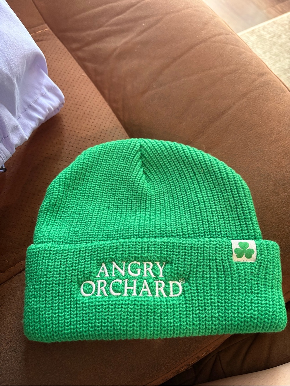 Angry Orchard Green Knit Beanie